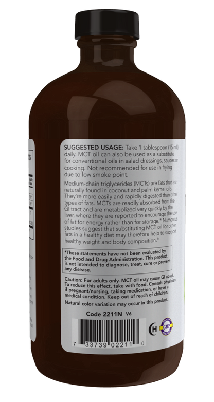 Now Suplemento de Aceite MCT 16 fl oz (473ml)