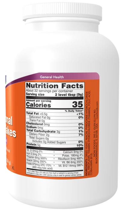 Now Foods  Suplemento Copos de levadura nutricional, 10 oz