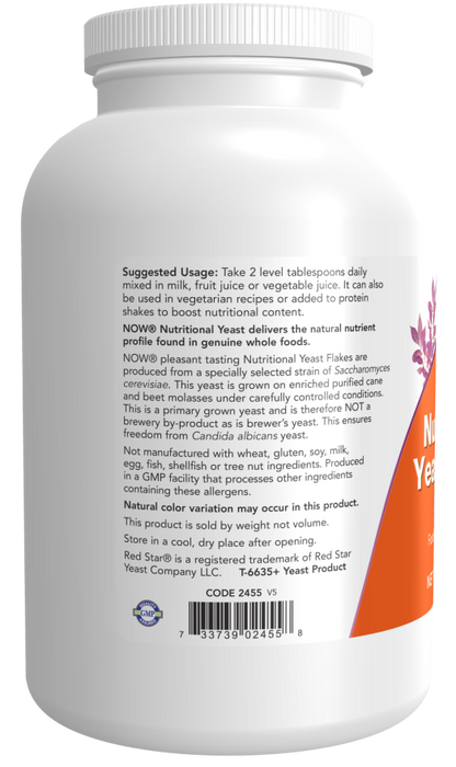 Now Foods  Suplemento Copos de levadura nutricional, 10 oz