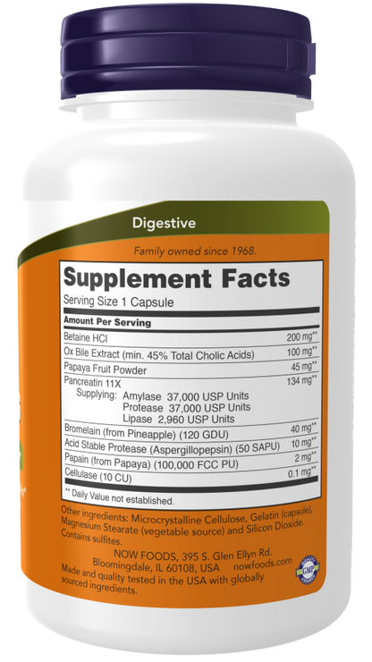 Now Suplemento de Super Enzimas, 90 Cápsulas para 3 meses