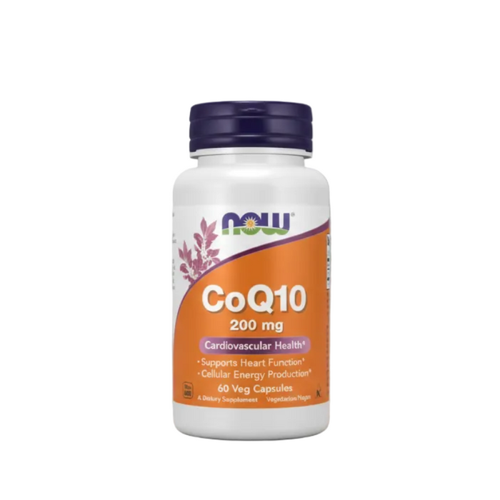 Now Suplemento de CoQ10 200 mg, 60 Cápsulas