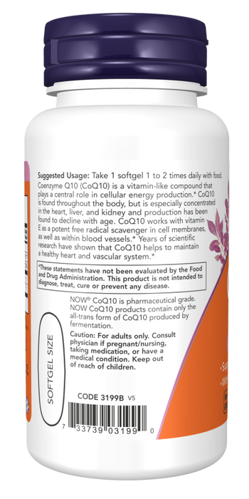 Now Suplemento de CoQ10 400mg, 30 cápsulas