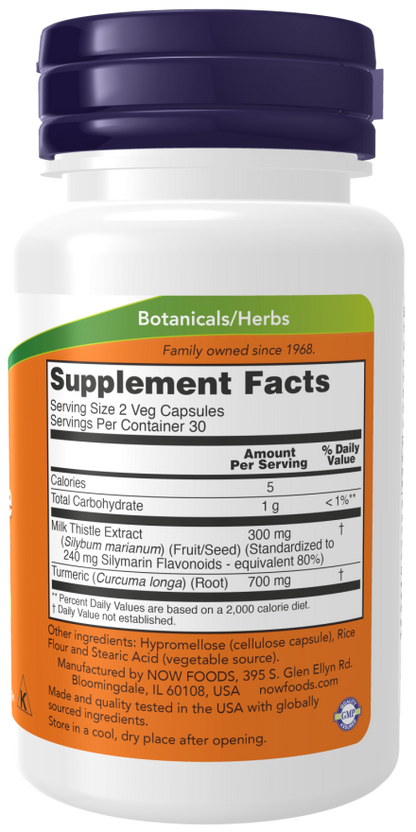 Now Foods - Extracto de cardo mariano 150 mg Silimarina (120 mg) Cápsulas vegetales