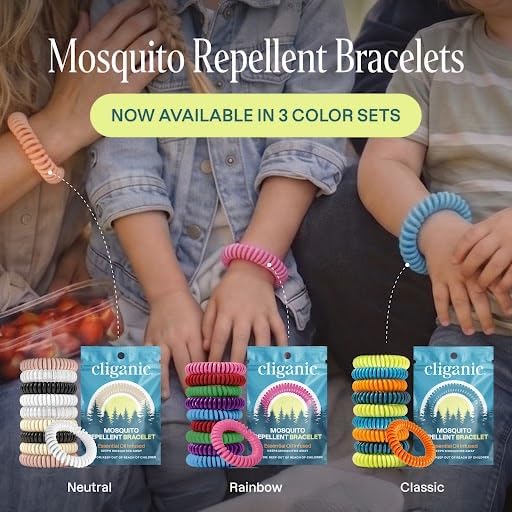 Cliganic Pulseras repelentes de mosquitos, paquete de 10 pz