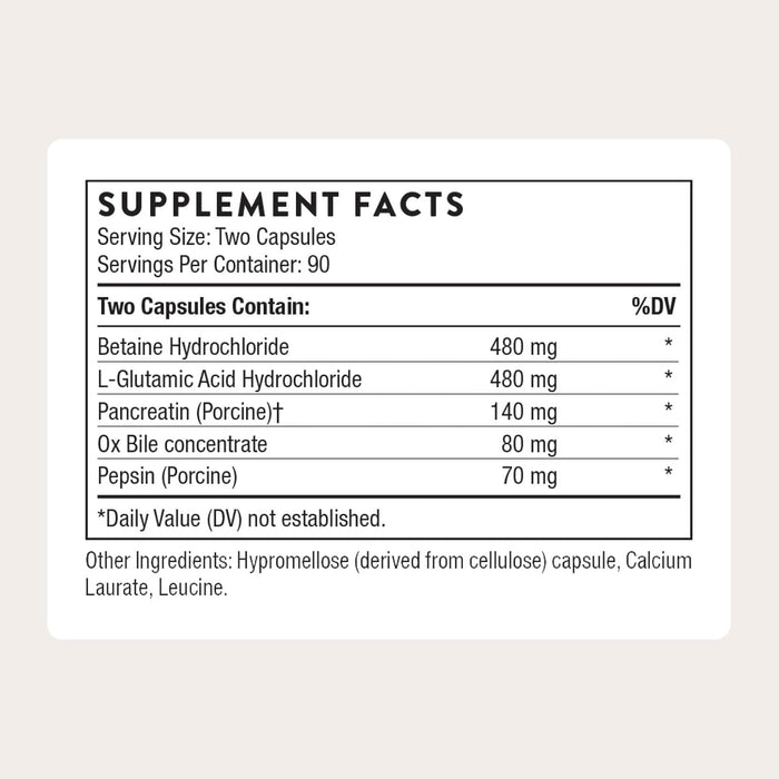 Thorne Research Bio Gest – Mezcla de Enzimas Digestivas 180 Cápsulas