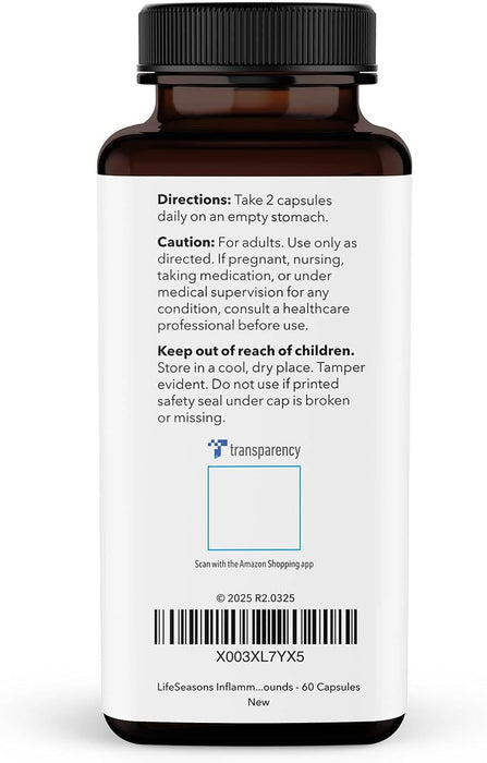 Lifeseasons Inflamma-x Suplemento De Curcuma, 60 Cápsulas