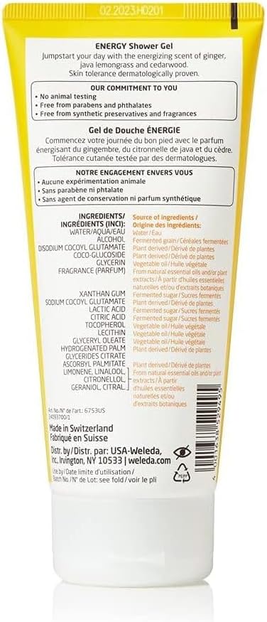 Weleda - Gel Ducha Cuerpo Aroma Jengib y Hierba Limon 200ml