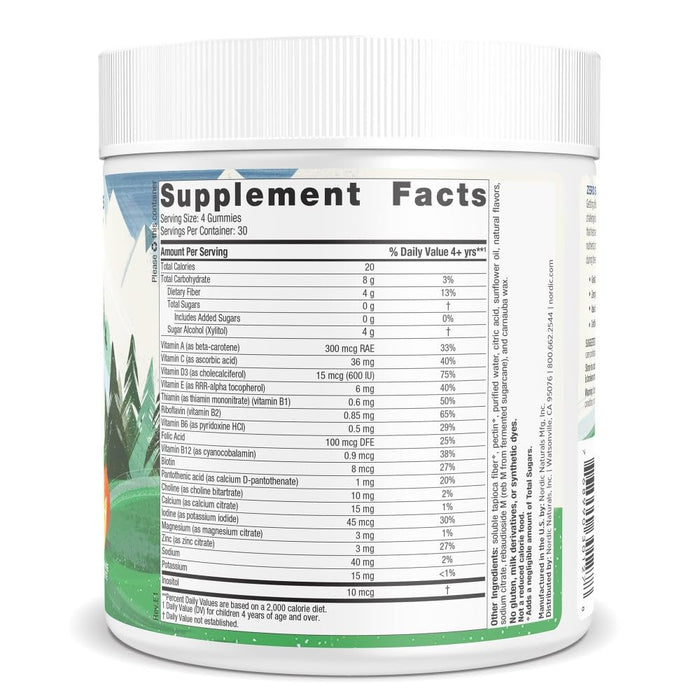 Nordic Naturals Kids Multivitaminas para niños con 0 azúcar, 120 gomitas sabor naranja - limón