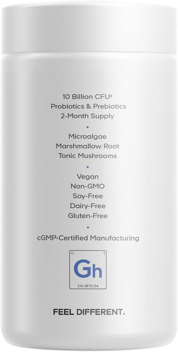 Codeage Suplemento con L‑Glutamina + Regaliz DGL + Malvavisco + Probióticos SBO + Prebióticos, 180 Cápsulas