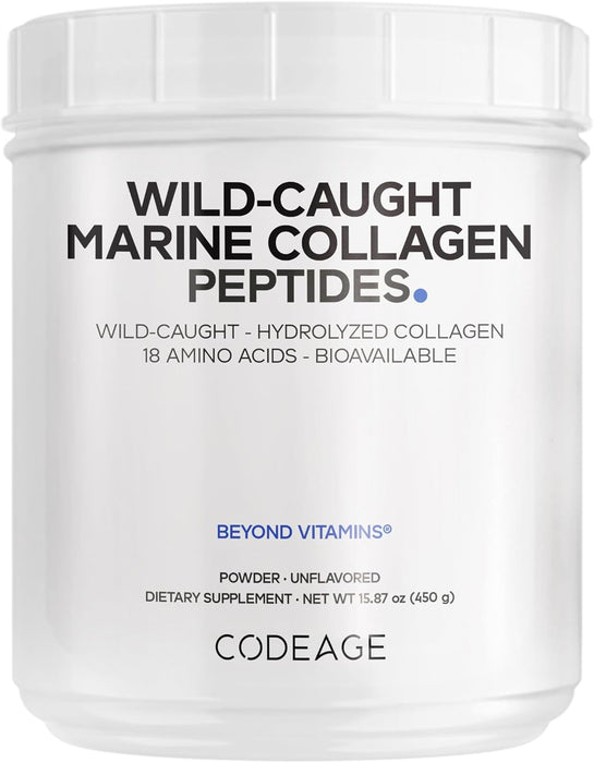 Codeage Péptidos de Colágeno Marino Hidrolizado, 450 g