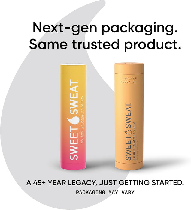 Sports Research Sweet Sweat Gel en Barra Roll‑On Tropical, 181 g, Potenciador de Entrenamiento