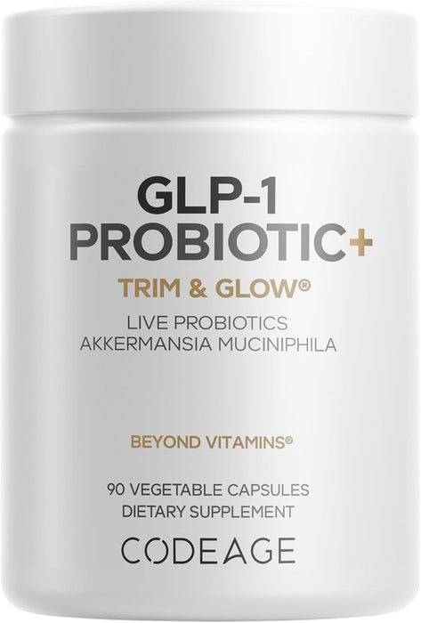 Codeage GLP‑1 Probiotic+ con Akkermansia, Clostridium & Bifidobacterium, 500 Millones AFU, 90 Cápsulas