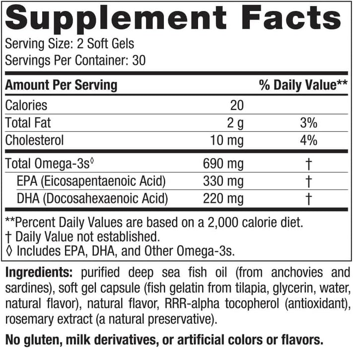 Nordic Naturals Suplemento Alimenticio Omega 3 690 mg, 60 Cápsulas Blandas