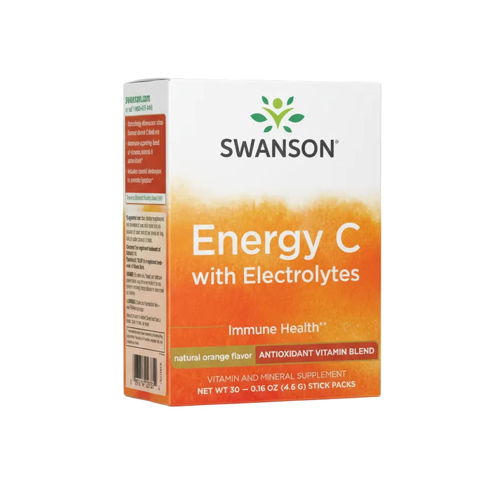 Swanson Energy C con Electrolitos Sabor Naranja 30 Sobres