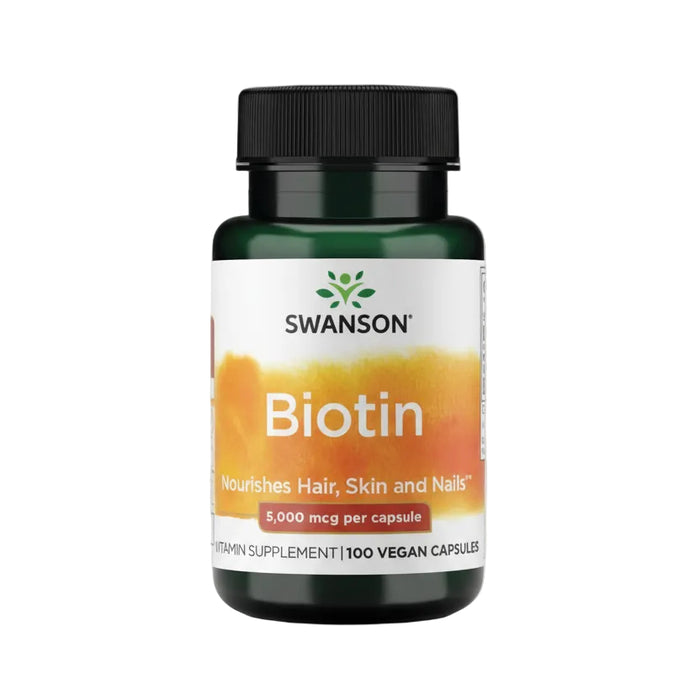 Swanson Suplemento Biotina (Vitamina B7) 5,000 mcg, 100 Cápsulas