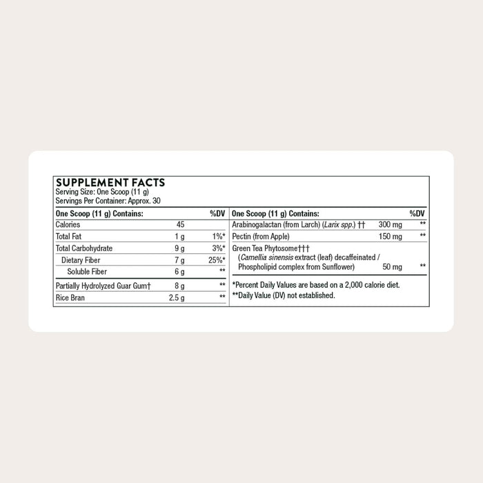 Thorne Research FiberMend – Polvo de Fibra Prebiótica 11.6 oz (329 g)