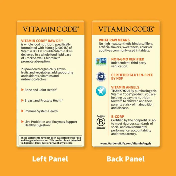 Garden Of Life Code Vitamina D3 2000iu (50mg), 60 cápsulas