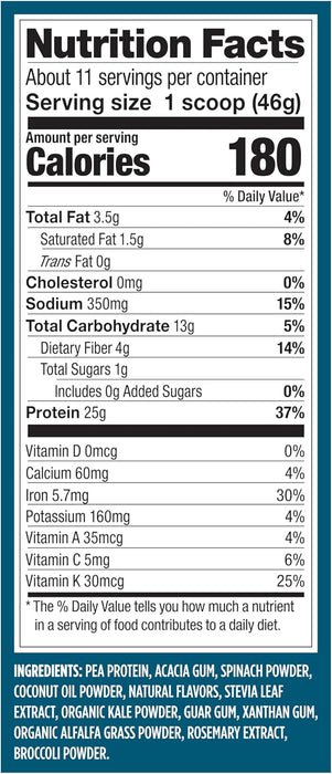 Vega Protein + Supergreens Proteína Sabor Vainilla 510 g