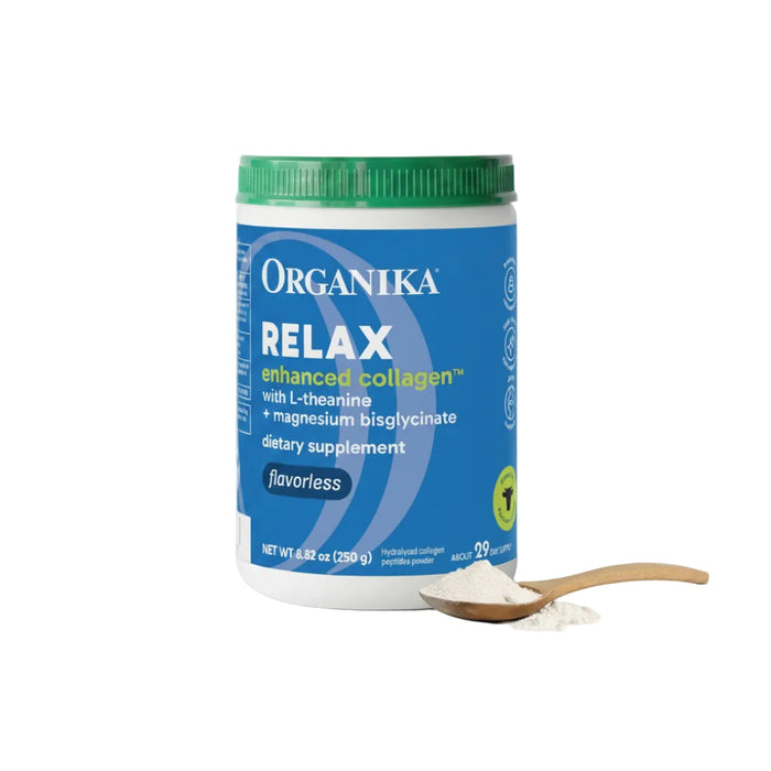 Organika Colágeno con Magnesio Bisglicinato y L‑Teanina, 250 g