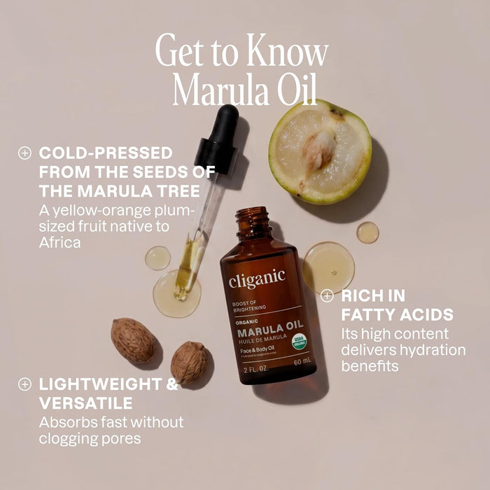 Cliganic Aceite de Marula Organico, 2oz