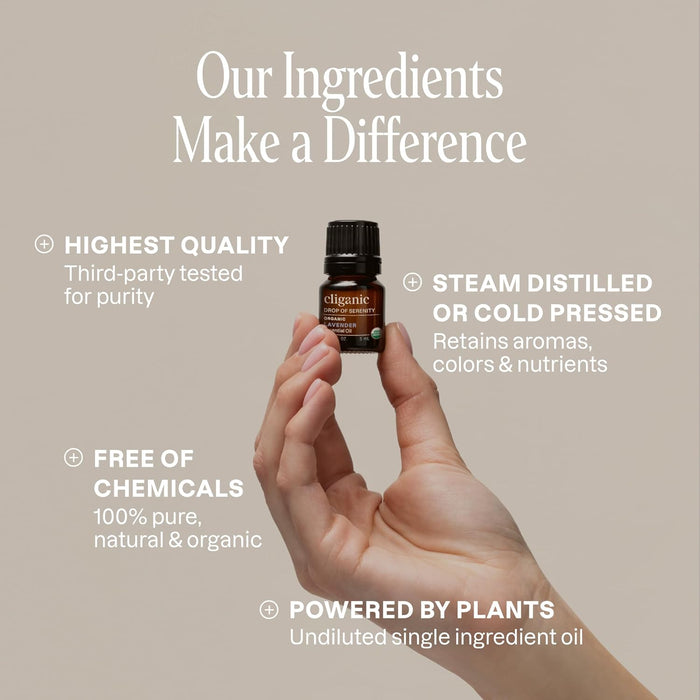 Cliganic Juego de Aceites Esenciales Orgánicos Top 5, 100% Puros y Naturales, Aromaterapia y Velas