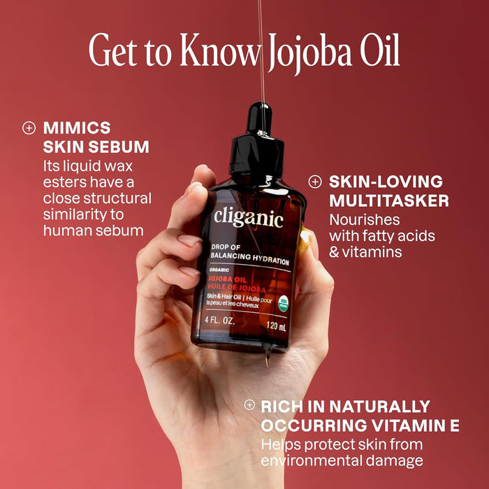 Cliganic Aceite de Jojoba orgánico, 2oz (60 ml)