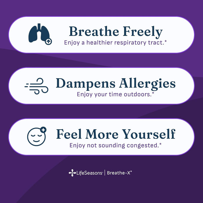 Lifeseasons Breathe-x, Quercetina Y Bromelina 90 Cápsulas
