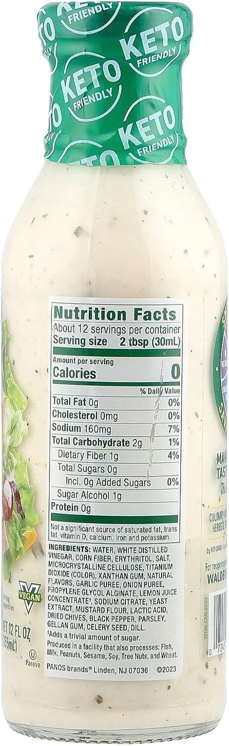 Walden Aderezo Ranch Sin Calorias 355 ml