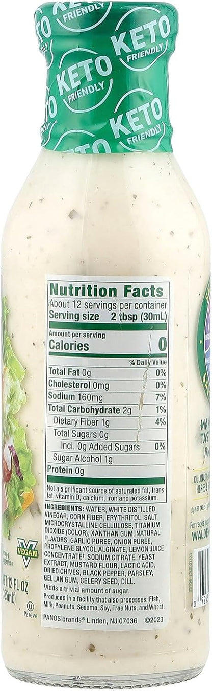 Walden Aderezo Ranch Sin Calorias 355 ml