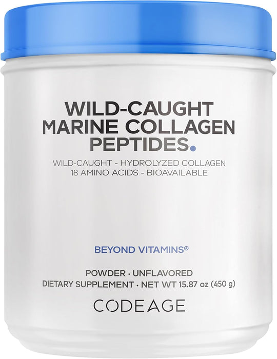 Codeage Péptidos de Colágeno Marino Hidrolizado, 450 g