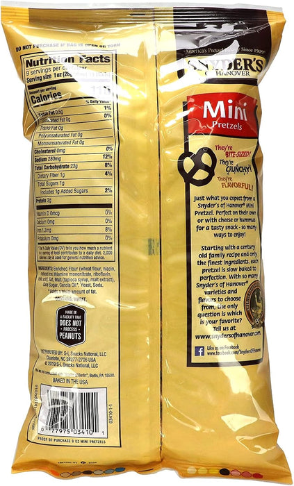 Snyder’s of Hanover Mini Pretzels, 255 g