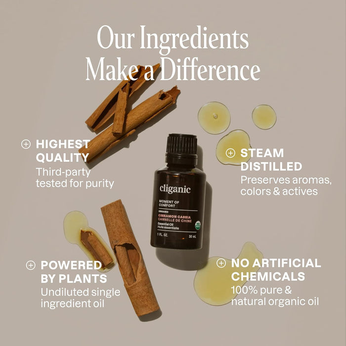 Cliganic Aceite Esencial de Canela Cassia 10 ml