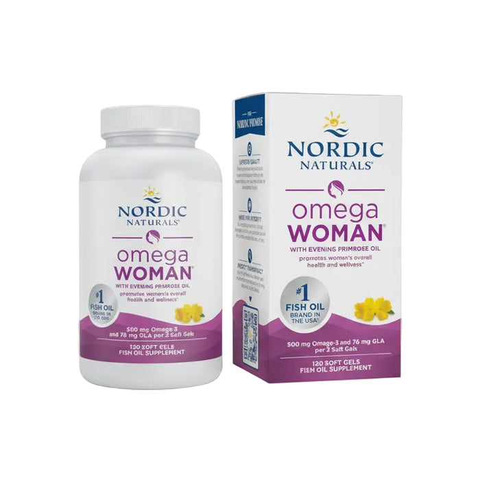 Nordic Naturals Omega 3 Para Mujeres 500 mg + 76 mg GLA, 120 Cápsulas