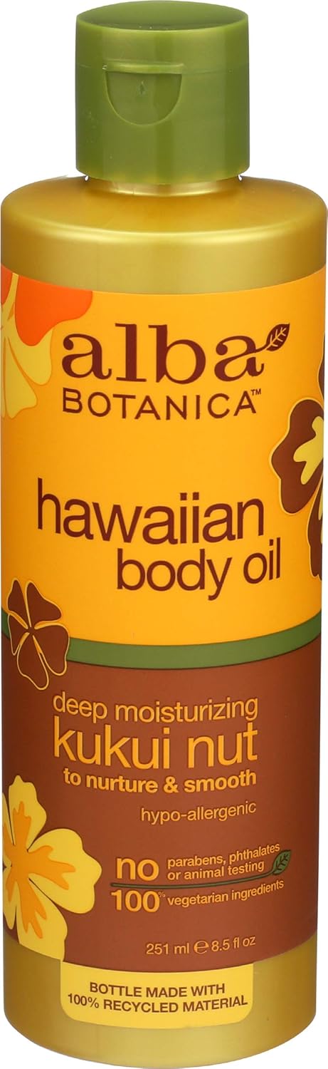 Alba Botanica Hawaiian Body Oil Kukui Nut – 8.5 oz