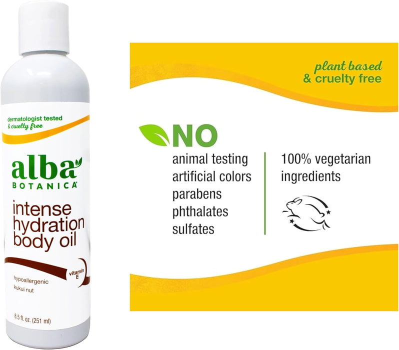 Alba Botanica Hawaiian Body Oil Kukui Nut 8.5 oz (251 ml)