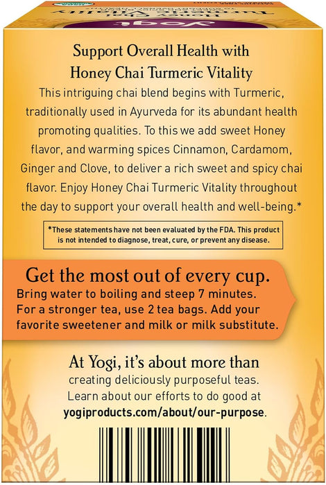 Yogi Tea Infusión Cúrcuma y Miel 16 bolsas de té