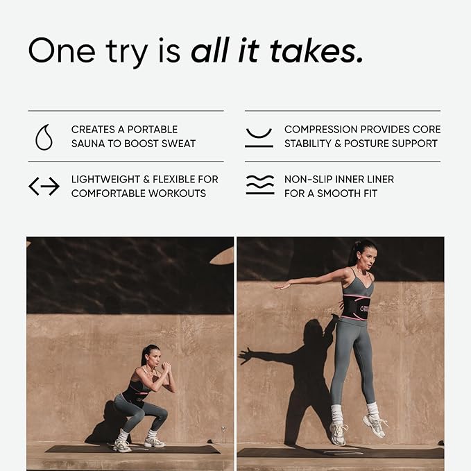 Sweet Sweat Recortadora de Cintura Unisex, Entrenador de Cintura para Entrenamiento HIIT