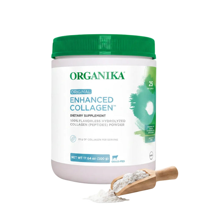 Organika Enhanced Collagen, 500 g, Péptidos Hidrolizados, Sin Sabor