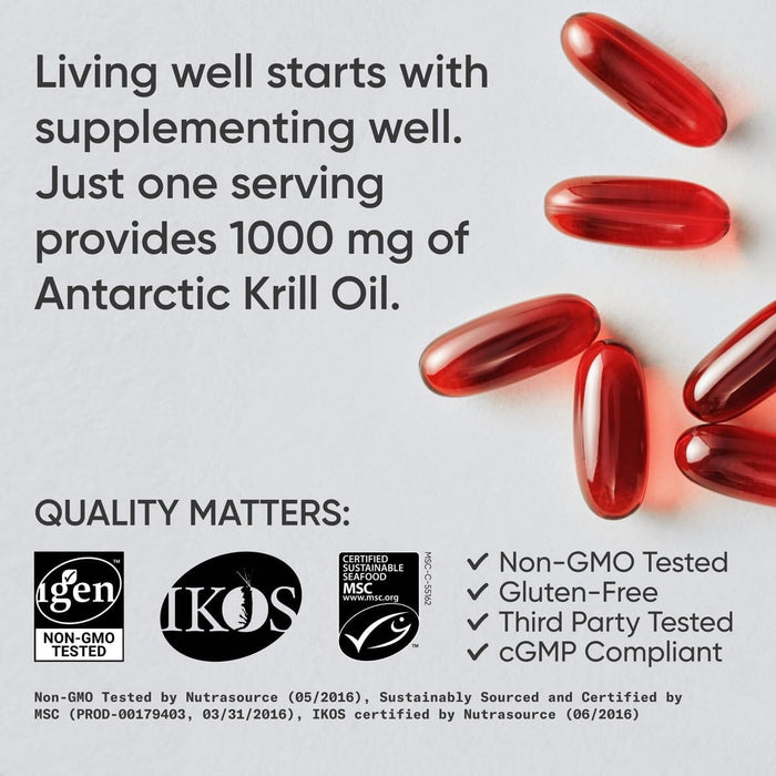 Sports Research Omega‑3 Krill Oil 1000 mg con Astaxantina, 60 Cápsulas Blandas