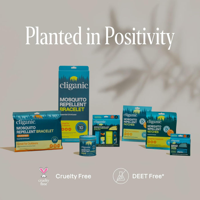 Cliganic Parches repelentes de mosquitos - Aventura, 90 cuentas