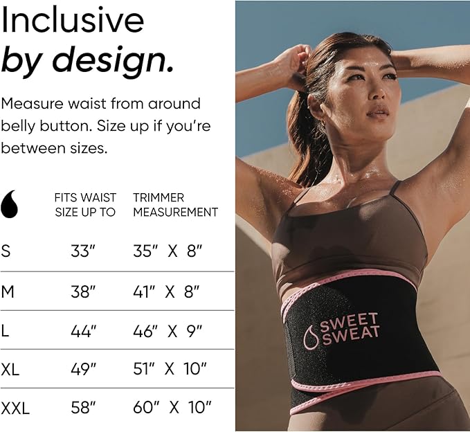 Sweet Sweat Recortadora de Cintura Unisex, Entrenador de Cintura para Entrenamiento HIIT