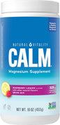 Natural Vitality Calm Suplemento Citrato De Magnesio Sabor Frambuesa Limón 16 Oz 453 G