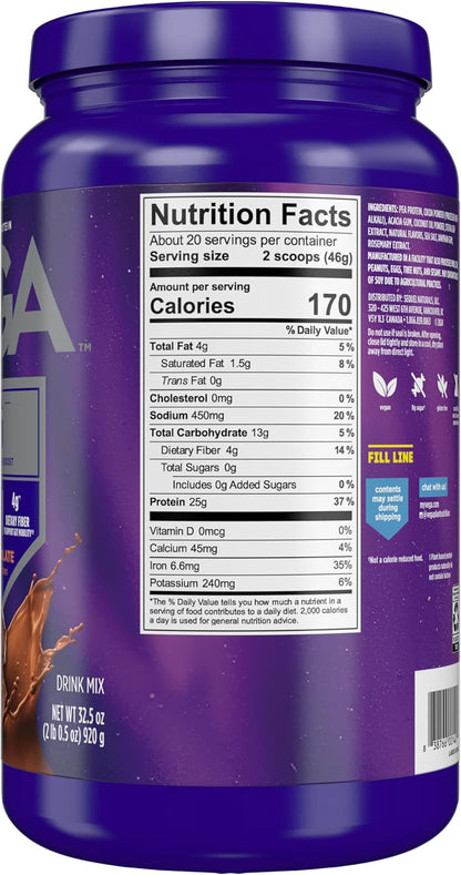 Vega Proteína Vegetal En Polvo Sabor Chocolate 920g