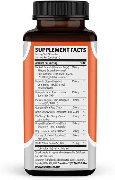 Lifeseasons Inflamma-x Suplemento De Curcuma, 60 Cápsulas