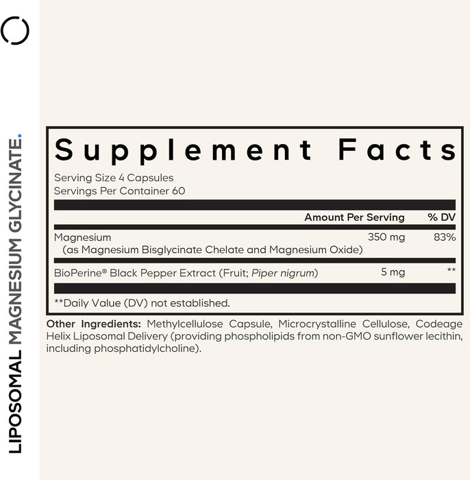 Codeage Glicinato de Magnesio Liposomal, 240 Cápsulas