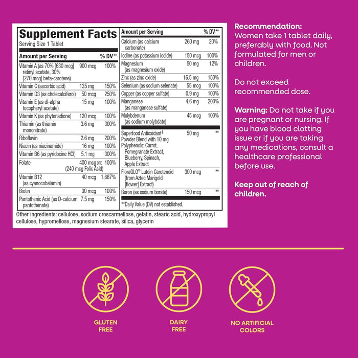 Nature's Way Alive! Multivitamínico Completo 50+ para Mujeres, 50 tabletas