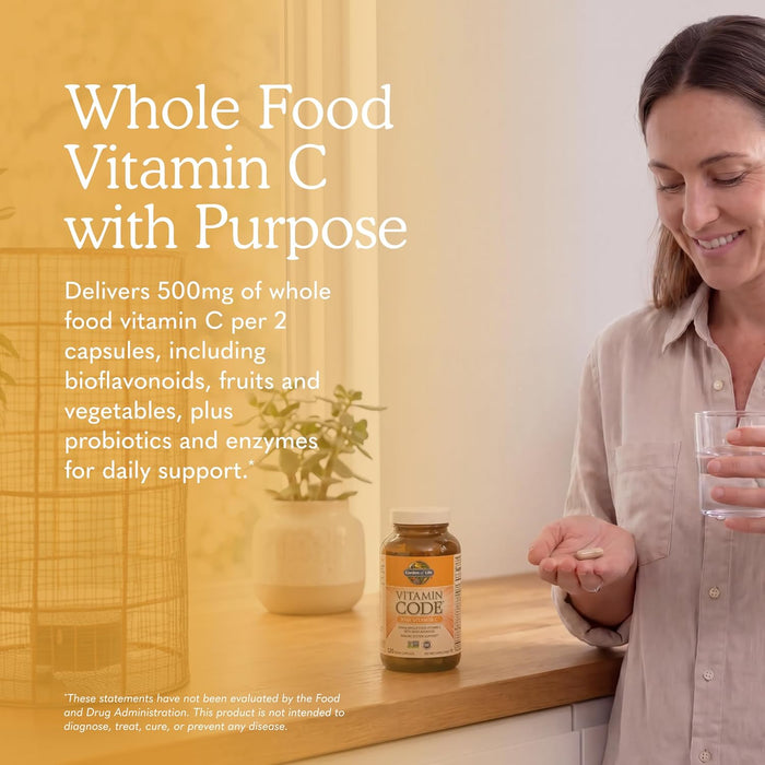 Garden of Life Vitamina C Vegana Raw C, 120 Cápsulas
