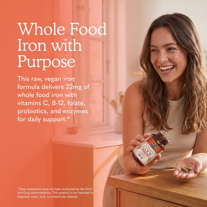 Garden of Life Vitamina Code RAW Iron 22 mg, 30 Cápsulas Veganas