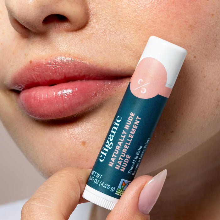 Cliganic Juego de bálsamos labiales con color Hint of Tint, 4 piezas