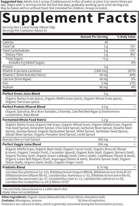 Garden Of Life Suplemento Perfect Food 140 g